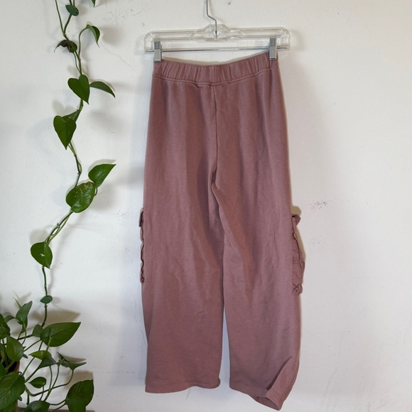 Zara Kids Rose Pink Cargo Casual Sweatpants Joggers - Picture 2 of 4